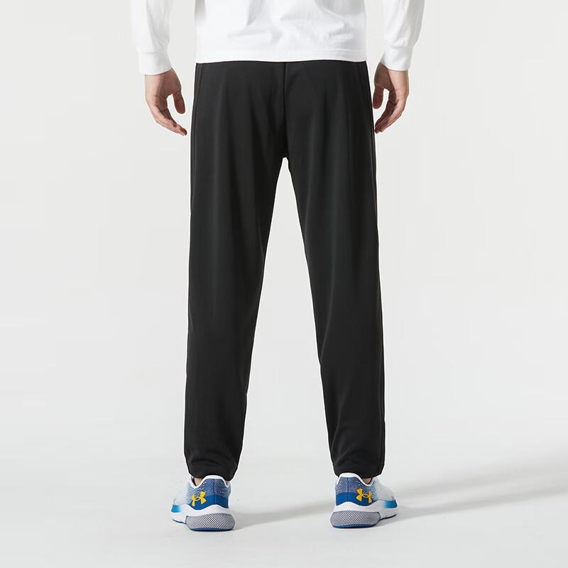 Under Armour Однотонная куртка с капюшоном на молнии и прямые длинные брюки, повседневный спортивный комплект для мужчин, чернильно-синий, черный 23600303-409+23600703-001