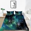 Space Star Printing Household Bedding Single Bed Double Bed Full Size Pillowcase and Quilt Cover 2/3 Beddingome