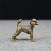Чистая медь милая статуя собаки фэн-шуй орнамент бронза стоячий пудель фигурки счастливый стол украшения аксессуары домашний декор