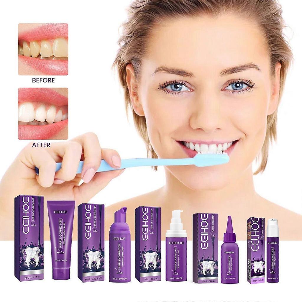 Purple toothpaste series deep cleans oral tartar whitening teeth delicate texture purple t