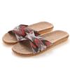 Fashion New Women's Home Indoor Slippers Women Lightweight Linen Shoes Couple Anti Slip Thick Bottom Slippers Comfortable Couple Sandals