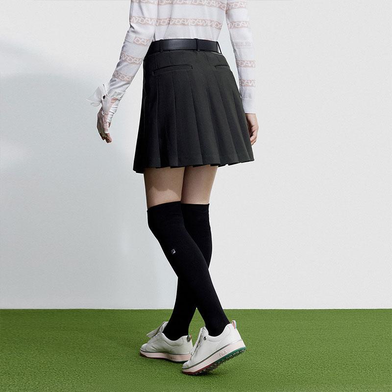 Новые повседневные короткие юбки серии FILA Golf для женщин, цвет угольно-черный A11W345301F-BK