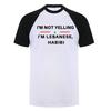 Im Not Yelling Im Lebanese Habibi Funny Arabic Tshirt Lebanon Flag Graphic T Shirts Casual Style Da960