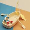 Plastic Dollhouse Ornaments Mini Fishing Boat Set Funny Fishing Boat Model  Children