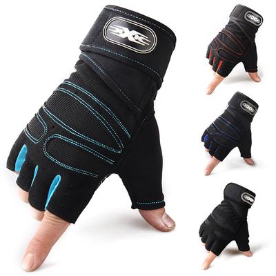 Перчатки для фитнеса, тренировки для кроссфита, перчатки для спортзала с половиной пальца, нескользящие дышащие удлиненные перчатки для поддержки запястья, перчатки для бодибилдинга