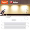 Tuya Zigbee LED Cabinet Light Bar Kit WiFi Aluminium Tube Strip Dimmable Kitchen Shelf Closet Decor Google Alexa Voice Control