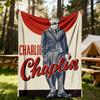 1 шт. Плед Чарли Чаплин для улицы, легкий фланелевый, мягкий и теплый, для использования в любое время года, для дивана, улицы, кемпинга, гостиной, офиса066