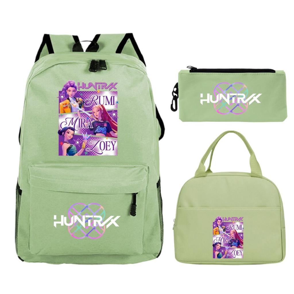 Animation Cartoon Peripheral Three-Piece Schoolbag Campus Primary And Secondary School Students Leisure Backpack Pencil Bag Lunch Bag