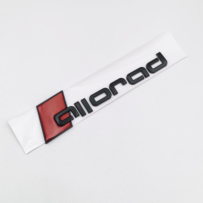 3D ABS Chrome Black Logo Allroad Emblem Letters Car Trunk Badge For Audi A4 B8 B9 A6 C5 C7 C8 Allroad Sticker Auto Accessories
