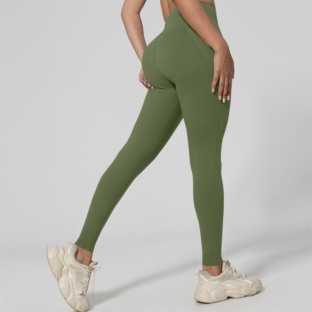 Women's Fashion Solid Color Yoga Pants High Waisted Skinny Sweatpants Fitness Pants