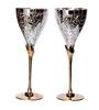 StonKraft Гравированный Посеребренный Чистая Латунь Премиум Бокал Бокал для Шампанского Купе Набор Бокалов для Вина