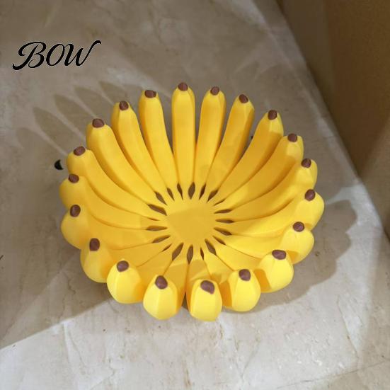 Candy Holder Dish 3D Printed Banana-Shaped Storage Tray, Banana Fruit Bowl Holder, Modern for Kitchen Countertop Decor Kitchen, Dining Table