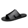 Fashion 2025 New Designer Men Genuine Leather Slipper Summer Fashion Slides Simple Sandals Comfortable Cool Beach Shoes