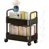 Rolling Utility Cart-Multifunctional Plastic Storage Shelves With Handle&Lockable Wheels -Ideal For Room/Office/Kitchen/Bathroom