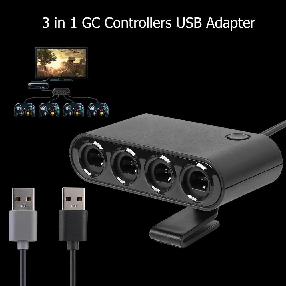 4-портовый игровой конвертер для контроллера GameCube GC USB-адаптер для Nintendo Switch NGC/Wii u/PC Star Fighting Поддержка дропшиппинга