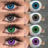 2Pcs Halloween Colorful Contact Lenses Anime Cosplay Eye Lenses Multicolored Lenses Lenses Yellow Lenses