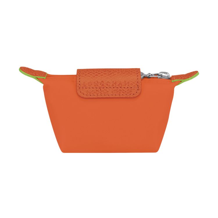Longchamp Le Pliage Green Застежка-кнопка и молния Клатч из переработанного холста Кошелек для мелочи Женский клатч Оранжевый 30016919P69