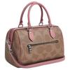 COACH RowanSATCHEL Signature Coated Canvas Crossbody Handbag Medium Women's Pink Brown CCD76-SVYGG