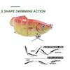 3.9 In / 0.6 Oz Fishing Lures for Bass Trout 6-segment Hard Body Lures with Treble Hook Life-Like
