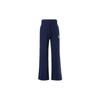 Solid Color High Waist Wide Leg Knitted Sports Pants Women Bottoms Navy-Blue FZ4733-410