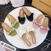 Fashion Fashion Flat Bow Slippers Summer New Round Toe Open Toe Thin Strap Soft Sole Non-slip Wear-resistant Flip-flops