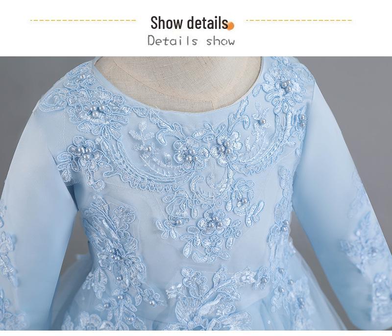 Весенние сетчатые платья-принцессы для девочек - Пышные юбки и официальные свадебные наряды для детей от маленького до среднего размера