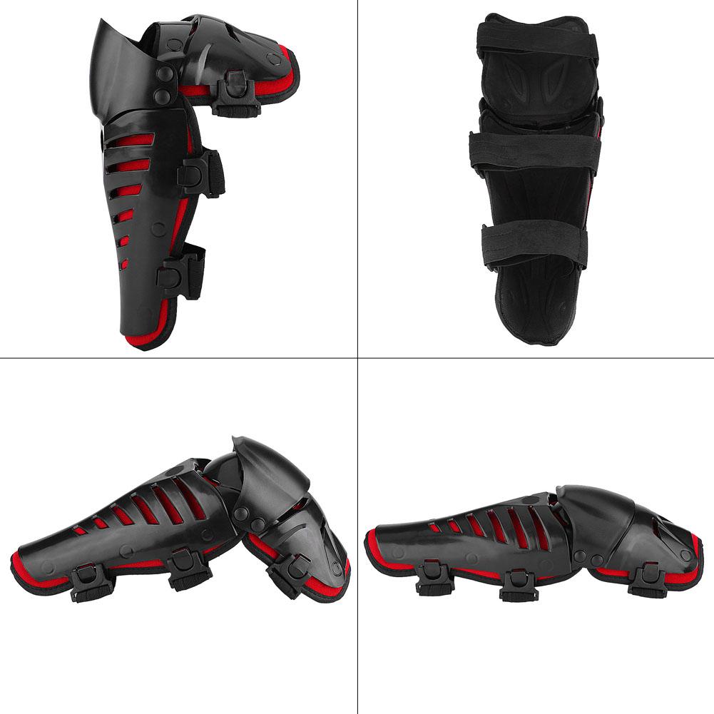 Motorcycle Racing Motocross Knee Pads EVA Wear Resistance Black Red 41 X 12 Cm for Outdoor Sports