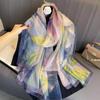 Spring & Autumn Fashion Ice Silk Scarf: Soft, Versatile Printed Shawl for Ladies