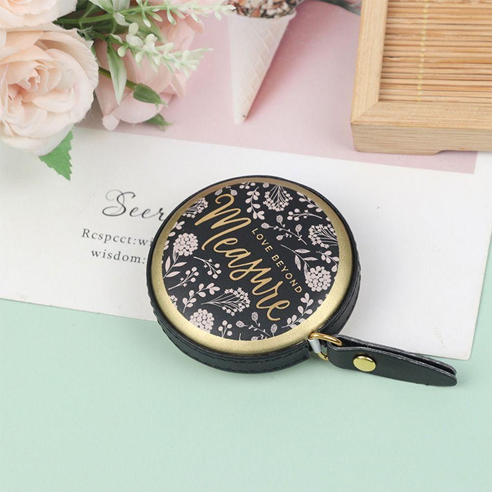Retractable 1.5m Sewing Mini PU Leather Tape Measure Measure Ruler Centimeter Inch Roll Tape