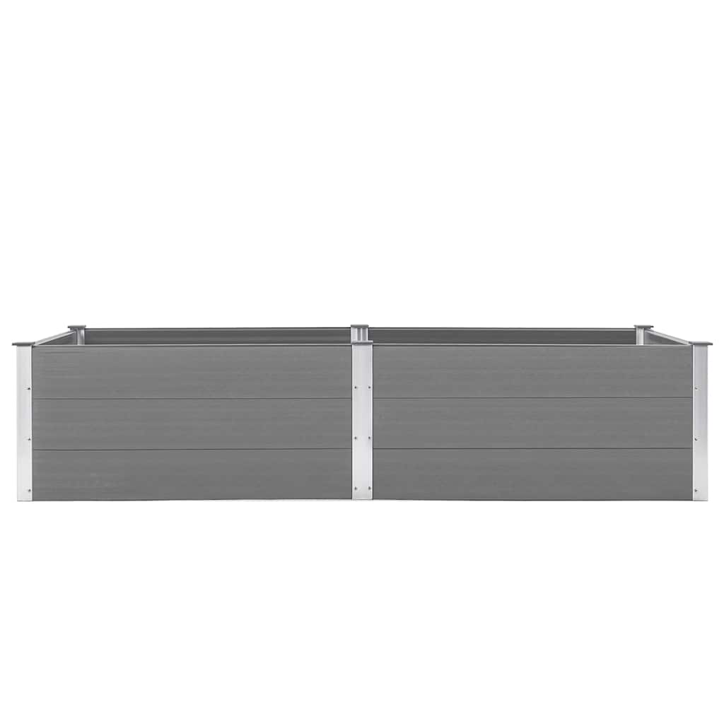 Garden Raised Bed 250 x 100 x 54 cm WPC Gray