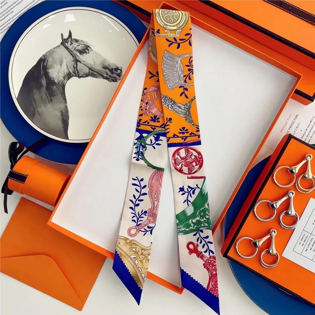 100% Mulberry Silk Ribbon Long Hair Bows Scarf Headscarf Fashion Hair Ties Ribbons Multifunctional Headband Bandana Hair