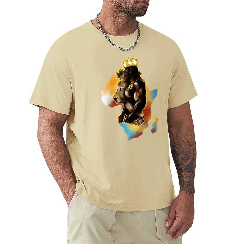 The African King T-Shirt Anime Summer Top Mens Graphic T-Shirts Big And Tall