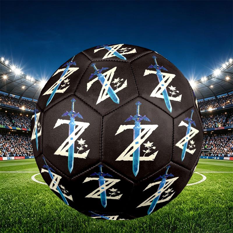 The Legend of Zelda Print Size 5 Soccer Ball, PU Wear Resistant Football for Match Training and Daily Practice, Birthday Gift for Soccer Fans
