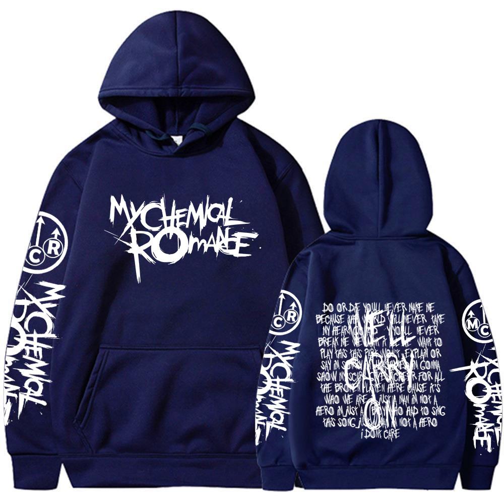 My Chemical Romance Двусторонние Худи с Графикой Streetwear Black Parade Панк Эмо Рок Пуловер Мужские Женские Худи