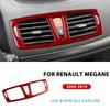 Настоящая мягкая карбоновая наклейка для Renault Megane RS 2009 2010 2011 2012 2013 2014 2015 LHD RHD Автомобильный центральный подлокотник отделка вентиляционного отверстия
