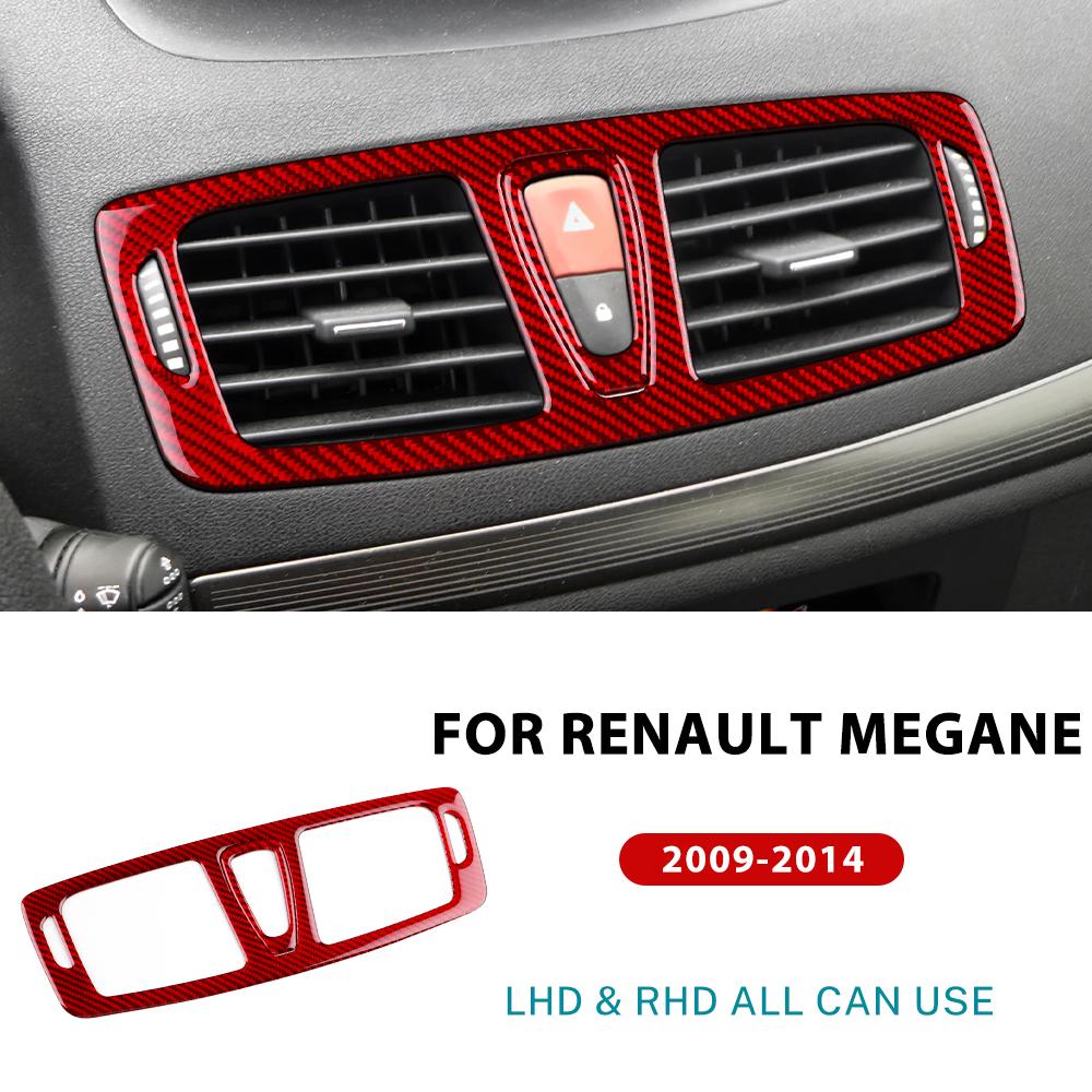 Настоящая мягкая карбоновая наклейка для Renault Megane RS 2009 2010 2011 2012 2013 2014 2015 LHD RHD Автомобильный центральный подлокотник отделка вентиляционного отверстия