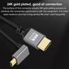 24K Gold Plated HDMI To Micro HDMI Elbow Adapter Telescopic Spring Cable for PC/Laptop