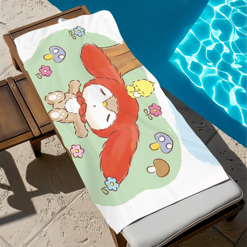 l-Littleforestfellow-W CUTE ANIME Towel Beach Quick Dry Soft Pool Towels Gift for Travel Gym Shower Camping sports