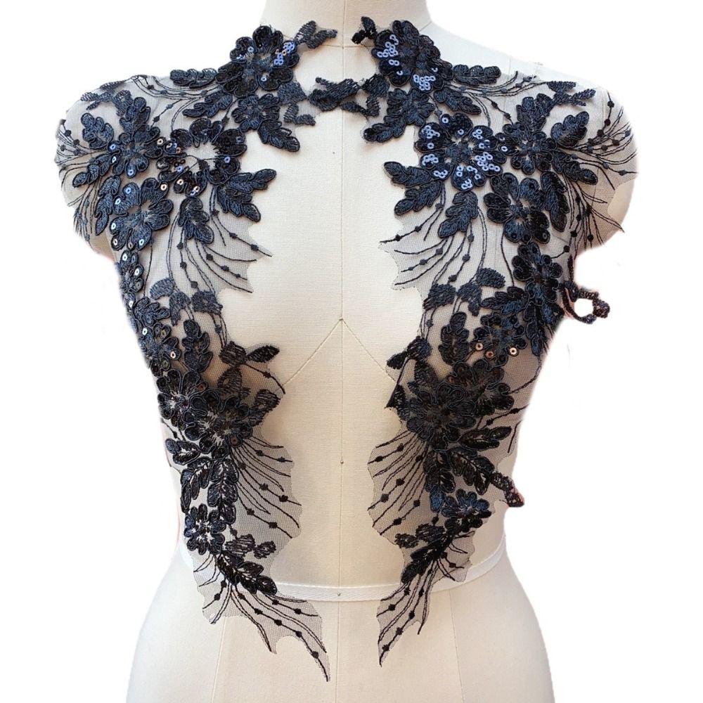 Polyester Embroidery Flower Patch Embroidery Garment Ornament Chest Decor Patch Wedding Gown Decor
