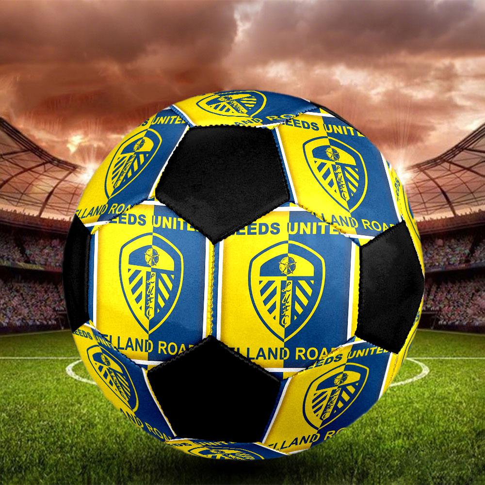 1pc Leeds United F.C Soccer Ball Size 5 Indoor Soccer Ball Fashion Colorful Backyard Game - Great For Sports Fans Gift HE12