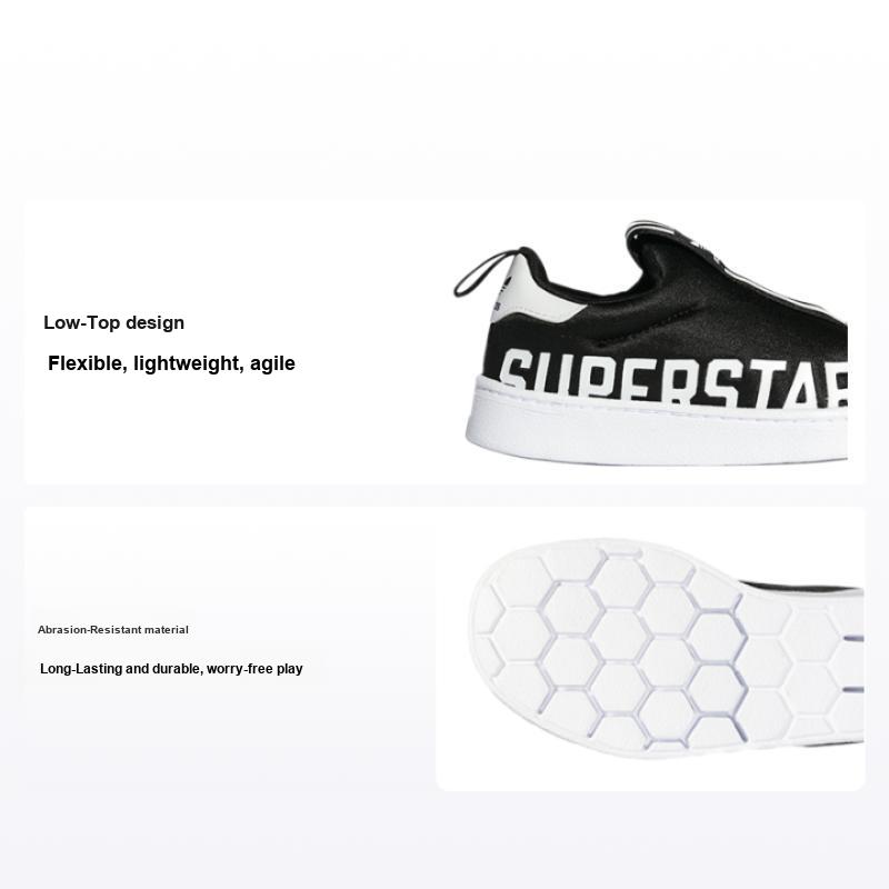 adidas Оригинальные Superstar 360 X C Повседневные Прочные Низкие Скейтбордические Кроссовки Детские Кроссовки Черные GX3236