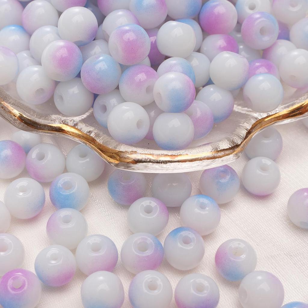 Браслет из стеклянных бусин «половина сахара» с пузырьками желе 8-10 мм - круглые свободные бусины для аксессуаров ручной работы