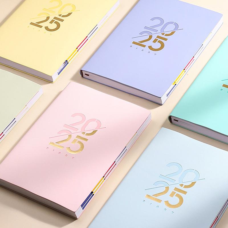 Янв 2025 - Дек 2025 Планировщик Блокнот A5 Повестка дня Испанский Внутренний 80Gsm Ежемесячно/Еженедельно/Ежедневно Школьные Принадлежности Канцелярские Товары