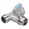 Steel Tee Stop Valve Adapter T Connector Valve Adapter Multipurpose Valves for Bidet Sprayer & Toilet Tank Installation