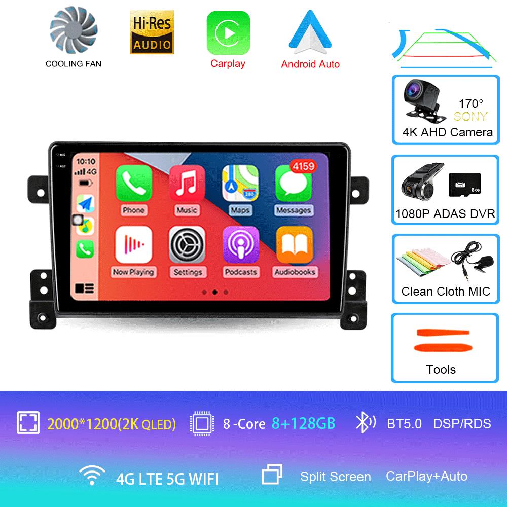 Android 14 Автомобильное радио для Suzuki Grand Vitara 3 2005 - 2015 Мультимедийный проигрыватель Видео Навигация стерео GPS Нет 2din 2 din dvd