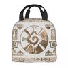Mayan Aztec Hunab Ku Pastel Gold термоизолированные сумки для обеда для женщин многоразовый контейнер для обеда школьный детский ящик для хранения еды