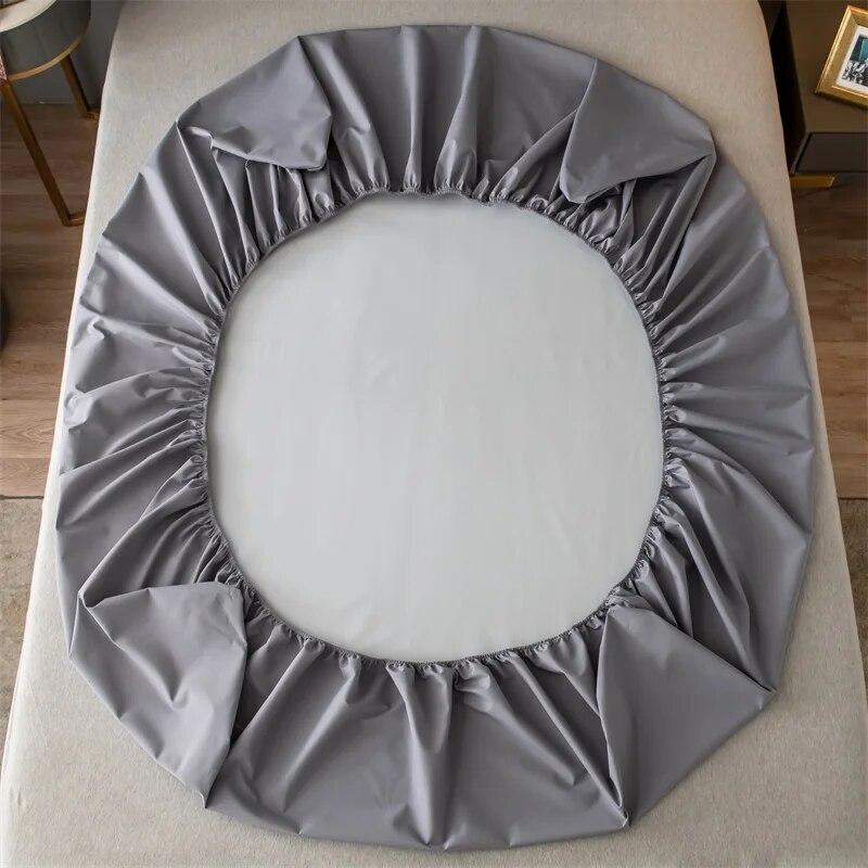 Водостойкая эластичная европейская двуспальная односпальная кровать, простыня, наматрасник, покрывало на линии кровати, серая пара 180x200 200x220