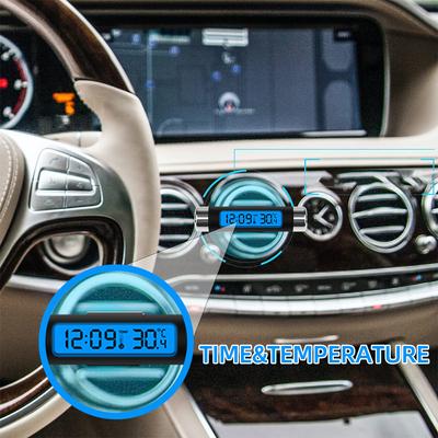 Портативные 2 в 1 Автомобильные Цифровые ЖК-часы/Дисплей температуры Электронные часы Термометр Автомобильные Цифровые часы времени Автомобильный аксессуар
