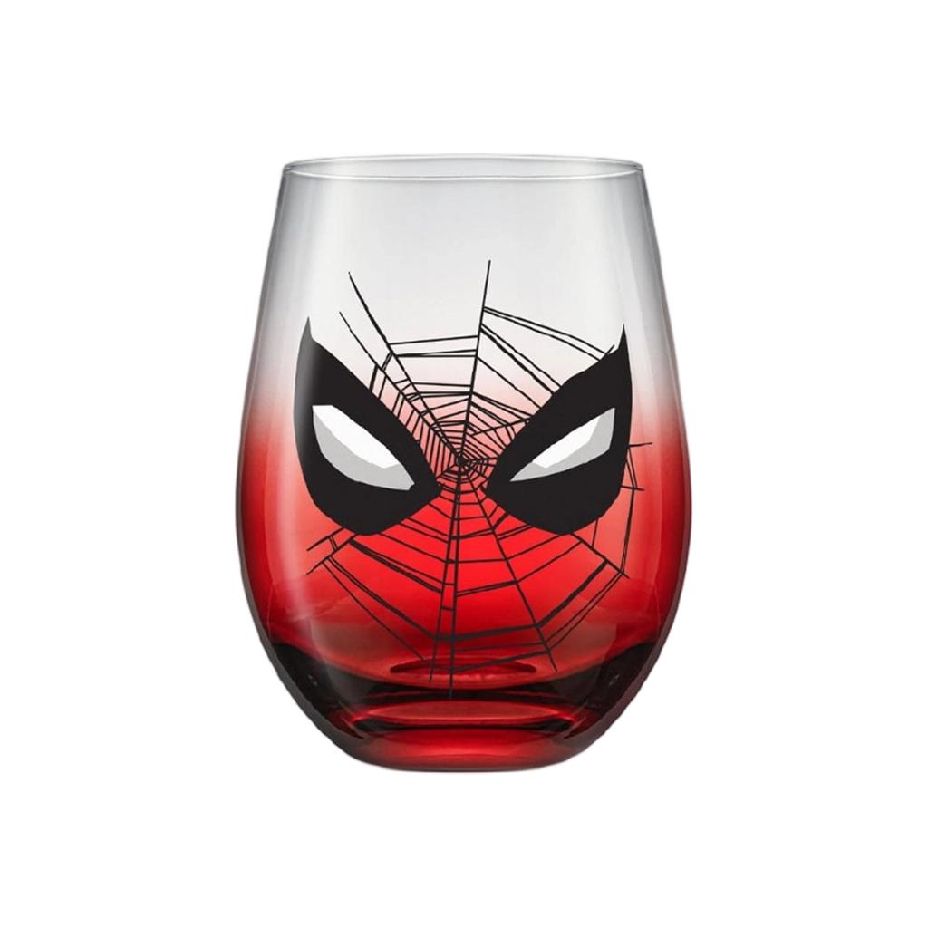 19oz Stemless Glass Tumbler Featuring Web Pattern and Eye Design Suitable for Everyday Use and Various Beverages Durable and Stylish Drinkware