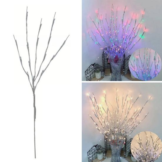 Искусственная елка, гибкие светящиеся ветки, ночник, мягкий свет, режим постоянного включения, питание от батареек, светодиодные ветки, декор